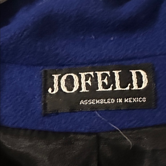 Vintage Women's Blue Double-Breasted Coat by Jofeld - Picture 4 of 9